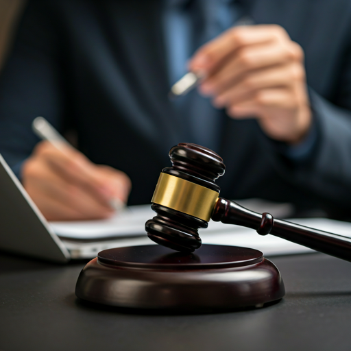 Legal gavel and technology concept